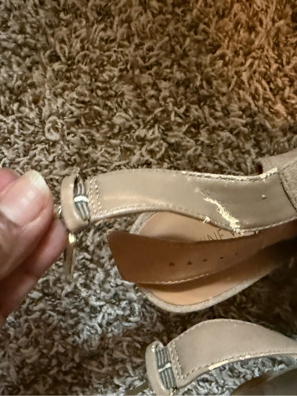 Nine West Taupe Suede Cork Wedge Mules - Picture 5 of 5